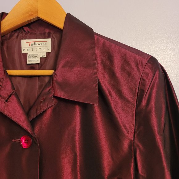 ๐ Talbots Petites Iridescent Silk Jacket - Picture 2 of 8